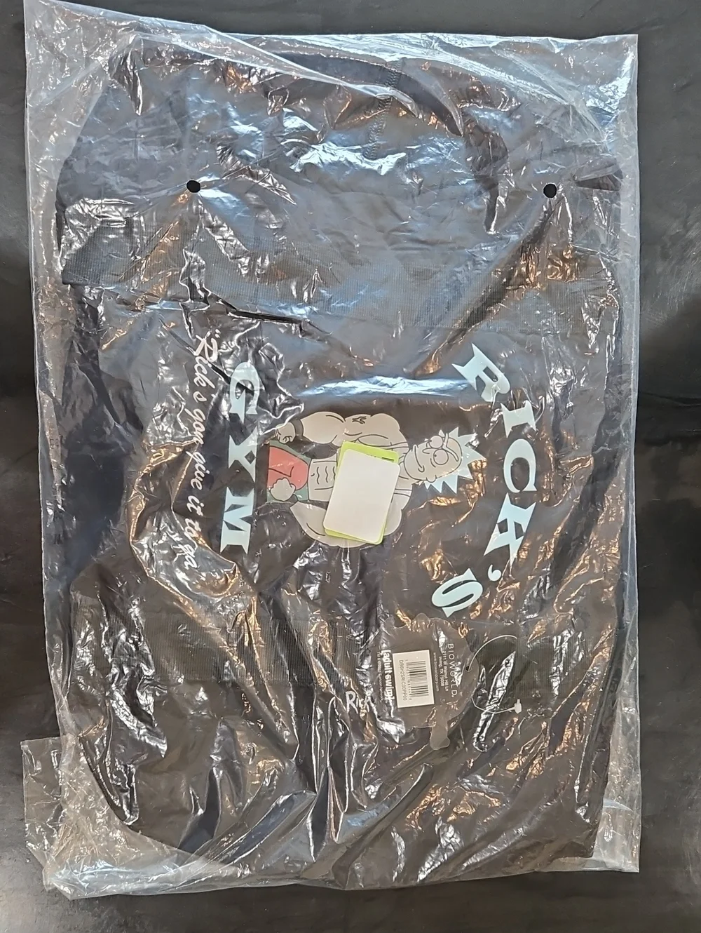 Rick And Morty Ricks Gym Black Duffle Bag